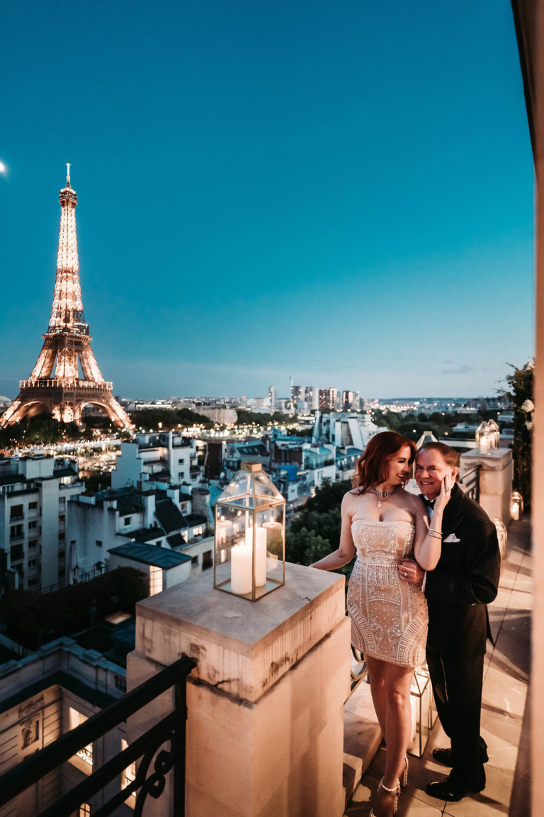 couple renewing their vows in paris hotel