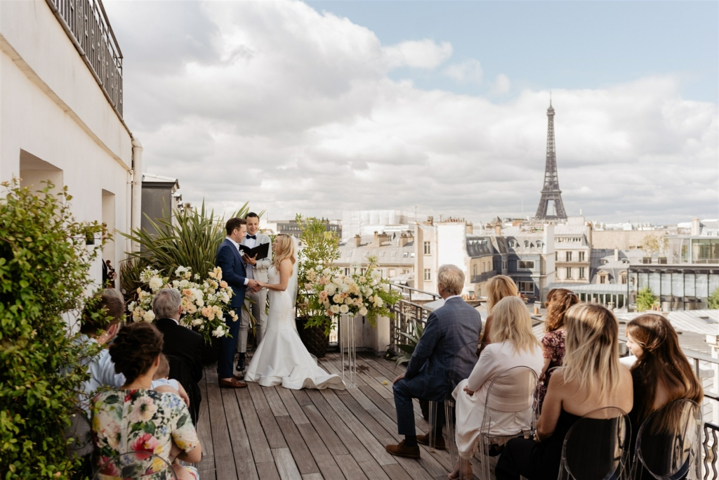 paris wedding at the marignan hotel, officiated by an english speaking celebrant, a paris officiant