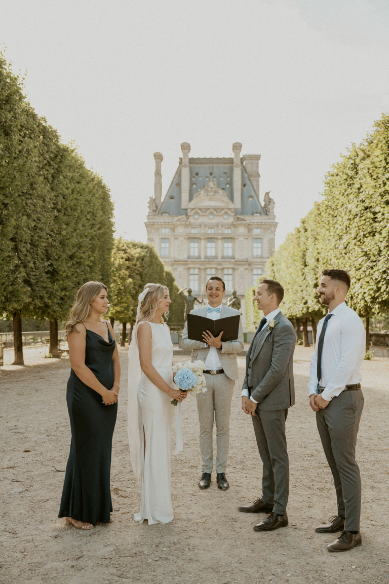 paris elopement ceremony with a Paris Celebrant
